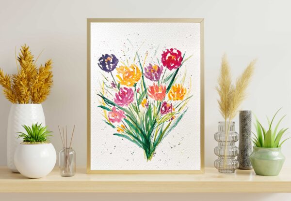 Affiche bouquet de fleurs du jardin